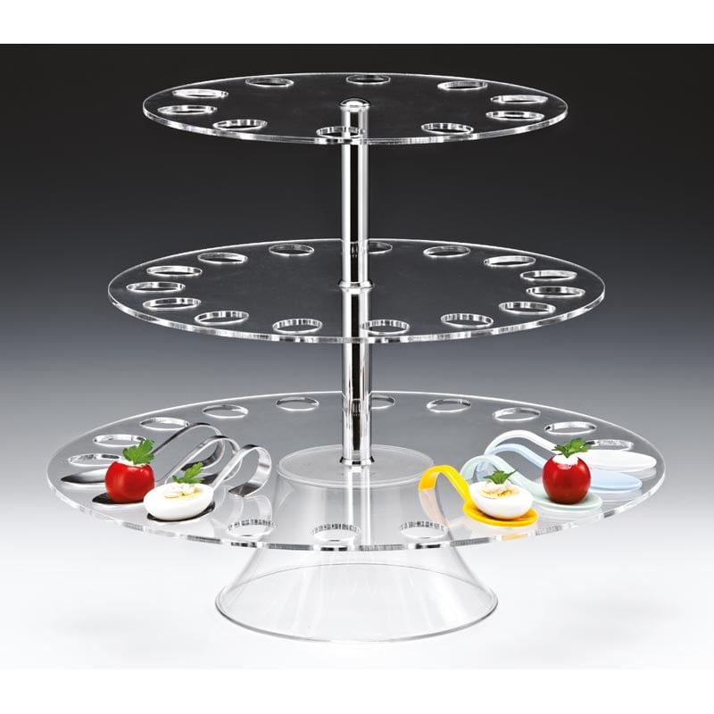 Zicco ZCP-496 Akrilik Servis Standı 45 Gözlü 63 cm Şeffaf