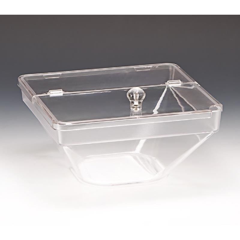 Zicco ZCP-611 Polikarbon Kapaklı Teşhir Kasesi 22x22x11 cm Şeffaf