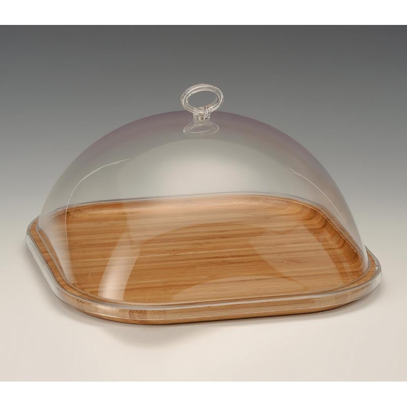 Zicco ZCP-697 Akrilik Kapaklı Ahşap Altlı Fanus 30x30x15 cm