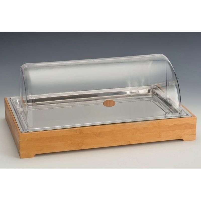 Zicco ZCP-773 Polikarbon Rolltop Kapaklı Ahşap Altlı Soğutuculu Teşhir Standı 57x37x22 cm