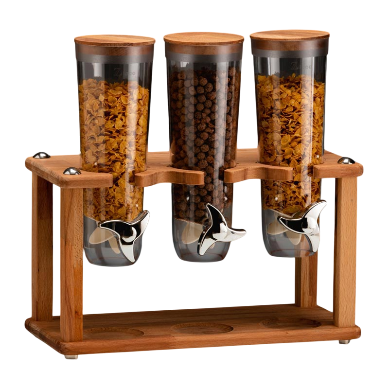 Zicco ZCP-783 Ahşap Standlı Cornflakes Aleti 3'lü 20x40x43 cm