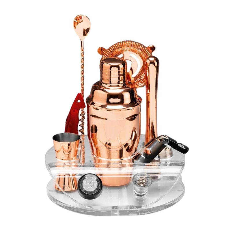 Zicco ZCP-795 Akrilik Standlı Bakır Bar Seti