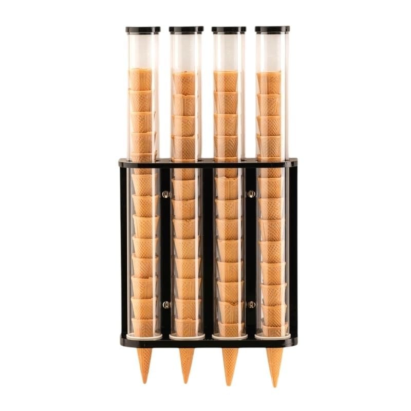 Zicco ZCP-801 Polikarbonat Dondurma Külah Standı 4'lü Akrilik Standlı 10x32x57 cm