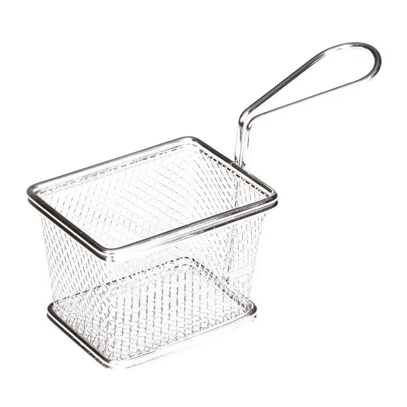 Biradlı BRD-YQ-03 Kare Patates Sunum Sepeti, 10x7.5x7.5 cm
