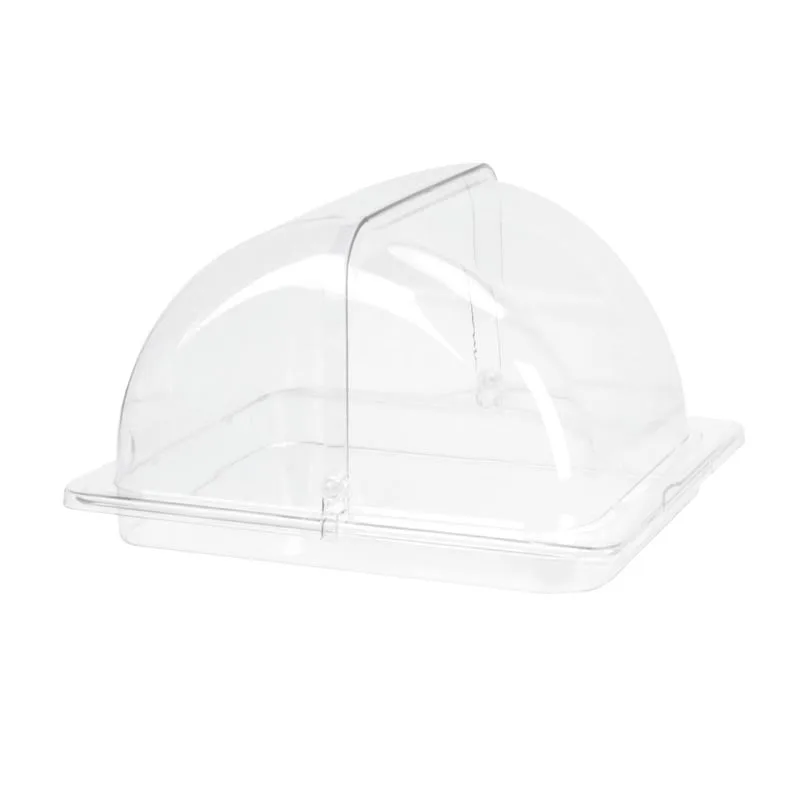 Biradlı Groovy GRV-79-T GN 1/2 Rolltop Polikarbon Tepsili Gastronorm Fanus, 33x27x16 cm