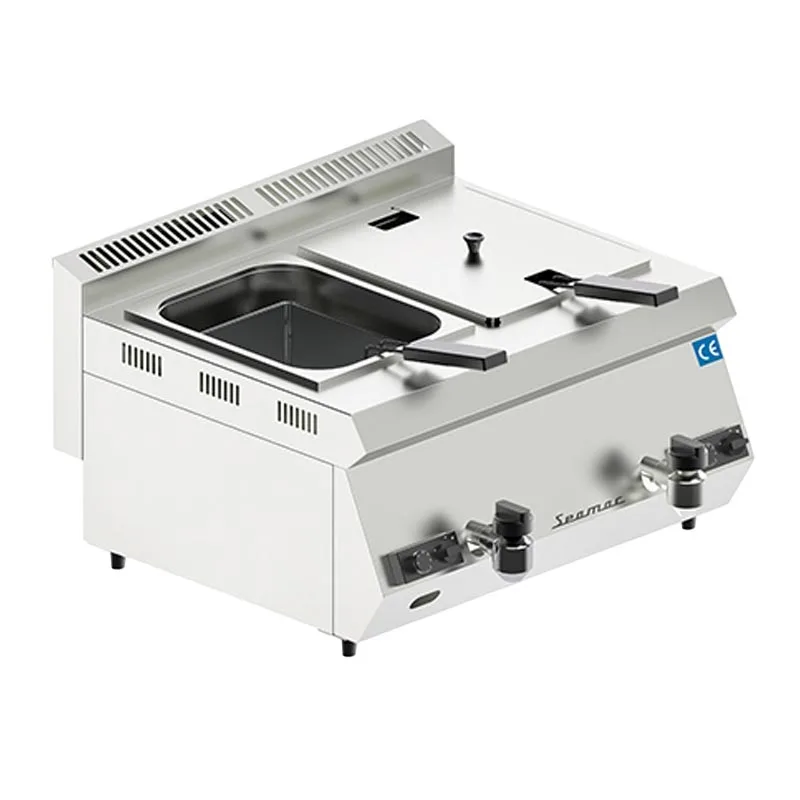 Seamac SFG16 Özel Seri Çift Kapaklı Fritöz, 8+8 L, Gazlı