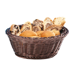 Zicco JQ-4002 Plastik Yuvarlak Ekmek Sepeti 20x8 cm Koyu Renk