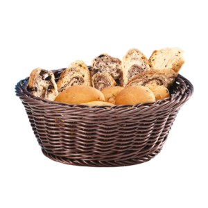 Zicco JQ-4002 Plastik Yuvarlak Ekmek Sepeti 20x8 cm Koyu Renk