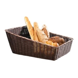 Zicco JQ-8021 Eğimli Dikdörtgen Plastik Ekmek Sepeti 61x46x25 cm Koyu Renk