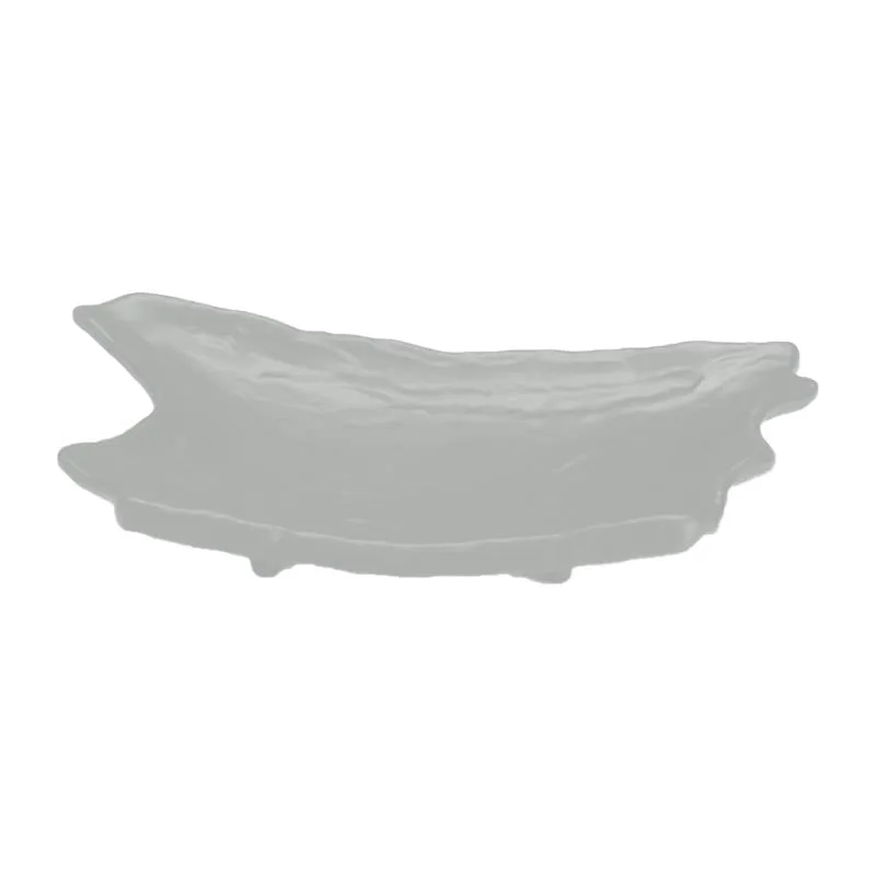Zicco K-9700 Taş Model Melamin Teşhir Tabağı 18x27.5 cm Beyaz