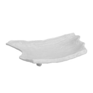 Zicco K-9750 Taş Model Melamin Teşhir Tabağı 23,5x36.5 cm Beyaz