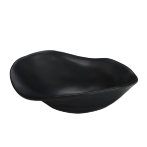 Zicco K-9800 Taş Model Melamin Teşhir Tabağı 19x23 cm Siyah