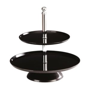 Zicco ZCB 01-P Teşhir Standı Polikarbon 2 Katlı 37 cm Siyah