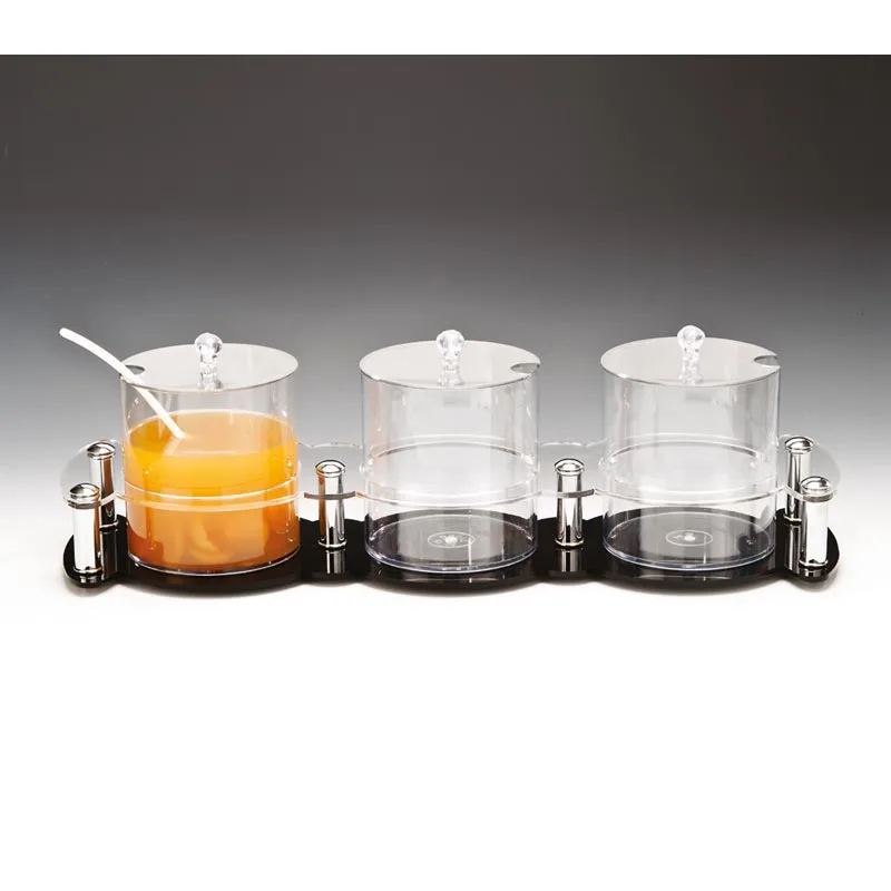 Zicco ZCP 132-M Polikarbon 3 Bölmeli Sosluk Reçellik Standı 2.1 L 21x65 cm