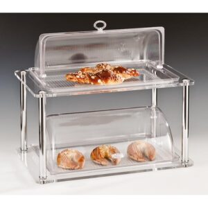 Zicco ZCP-272 Polikarbon Rolltop Kapaklı Akrilik Standlı Teşhir Standı 2 Katlı 46 cm