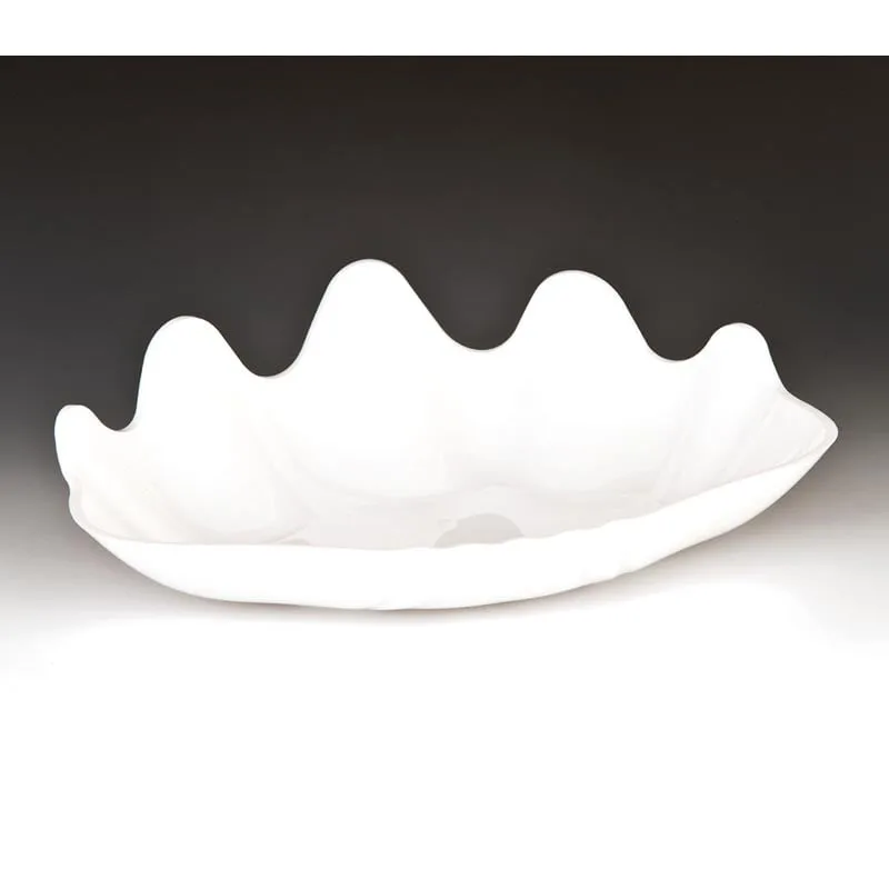Zicco ZCP-300 Polikarbon İstiridye Teşhir Tabağı 38x27x5 cm Beyaz