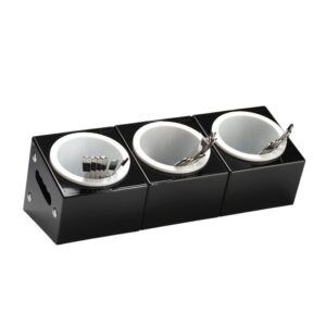 Zicco ZCP-390 Polikarbon Çatal Kaşık Standı 3 Gözlü 48x18x18 cm Siyah