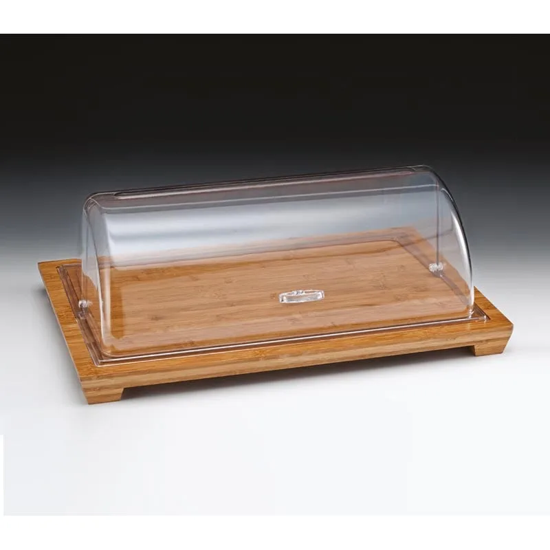 Zicco ZCP-521 Ahşap Altlı Polikarbon Fanus Rolltop Kapaklı 59x39 cm