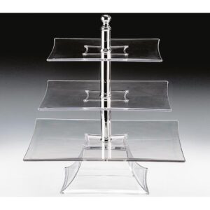 Zicco ZCP-638 Polikarbon Teşhir Standı 3 Katlı 44 cm Şeffaf