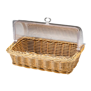 Zicco ZCP-662 Polikarbon Rolltop Kapaklı Ekmek Sepeti 44x29x11 cm Hasır