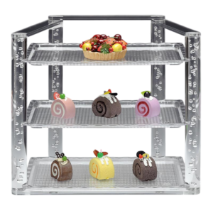 Zicco ZCP-674 Polikarbon Tepsili Teşhir Standı 3 Katlı 42 cm