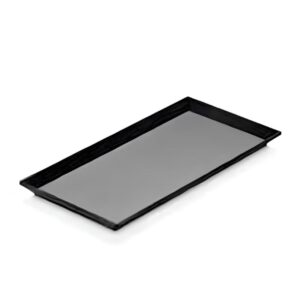Biradlı BRD-103314 Melamin Açık Büfe Sunum Tepsisi, 35x17x2 cm, Siyah