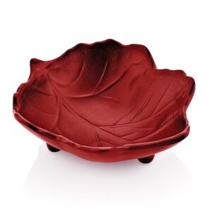 Biradlı BRD-104 Minimal Melamin Yaprak Sunum Tabağı, 10x8x3 cm, Kırmızı