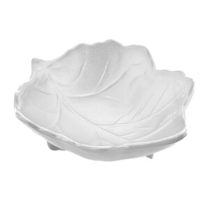 Biradlı BRD-104 Minimal Melamin Yaprak Sunum Tabağı, 10x8x3 cm, Beyaz