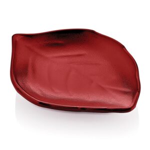 Biradlı BRD-14027 Minimal Yaprak Sunum Tabağı, 11.4x8.6x2 cm, Kırmızı