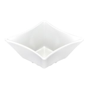 Biradlı BRD-516603 Minimal Melamin Kare Sunum Tabağı, 8x8x3.5 cm, Beyaz