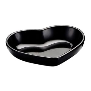Biradlı BRD-517604 Minimal Melamin Kalpli Sunum Tabağı, 8x7x1.5 cm, Siyah