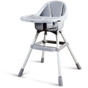 Biradlı GRV-1001 Ekonomik Bebek Mama Sandalyesi, Taşıma Kapasitesi 15 kg, Gri