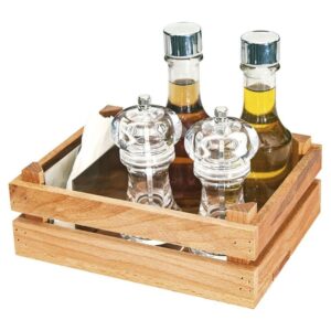 Biradlı GRV-2415 Ahşap Kasalı Tuzluk Yağlık Takımı, 5'li