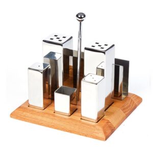 Biradlı GRV-260 Kare Tuzluk ve Baharatlık Seti, 6'lı