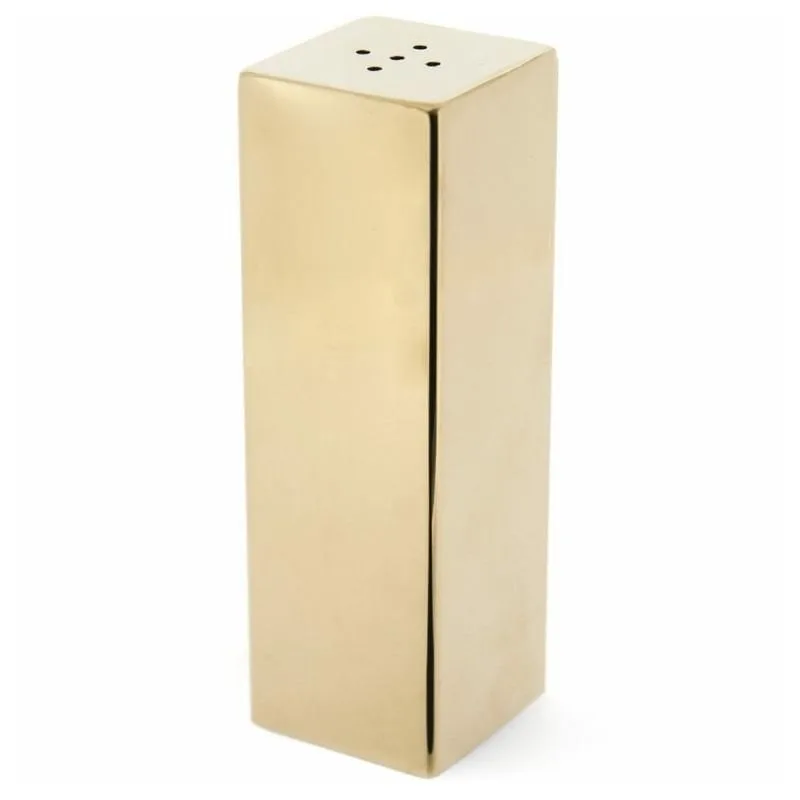 Biradlı GRV-57 Tekli Kare Tuzluk, 3x8 cm, Altın