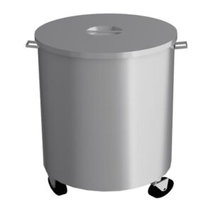 Empero EMP.CY.01 Tekerlekli Yuvarlak Çöp Kovası Inox 304