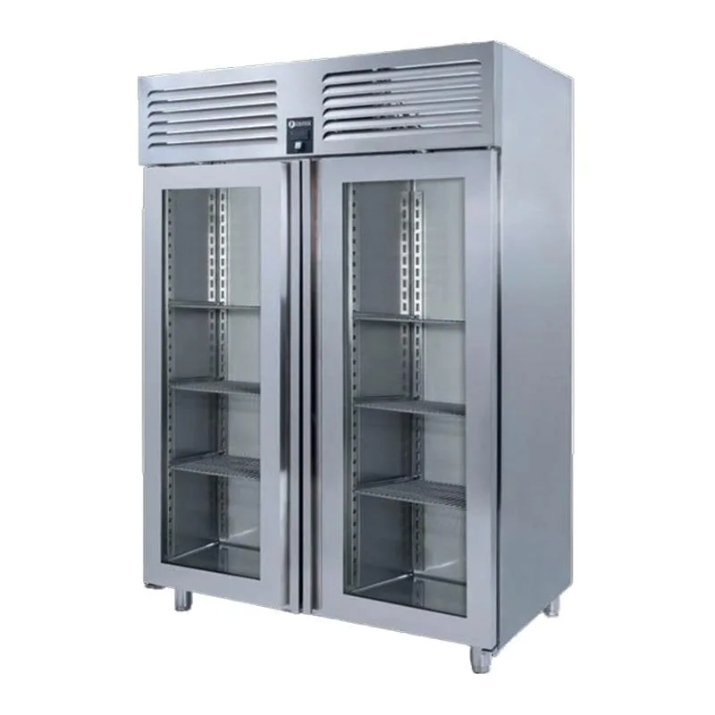 İceinox VTS 1150 N VG Dik Tip 2 Cam Kapılı Snack Ve GN Derin Dondurucu 1150 L 304 K 140x77x210 Cm