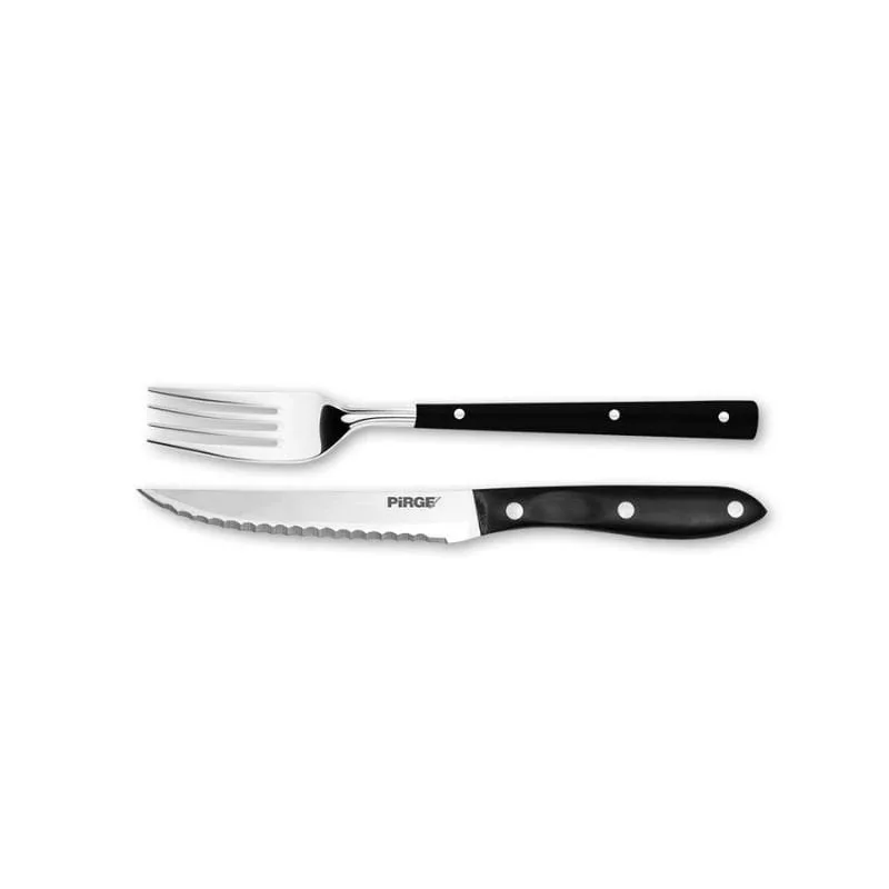 Pirge Steak / Biftek Bıçağı & Çatal Seti 12 cm - 41085