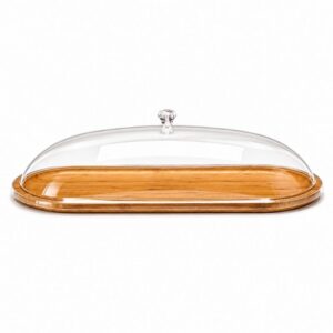 Zicco ZCP-577 Ahşap Altlı Akrilik Kapaklı Fanus, 48x19x13 cm