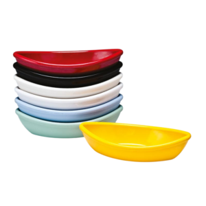 Zicco K-2024 Mini Kayık Teşhir Tabağı Melamin 7x15x3.5 cm Beyaz