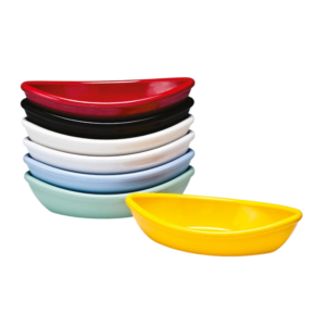 Zicco K-2024 Mini Kayık Teşhir Tabağı Melamin 7x15x3.5 cm Beyaz