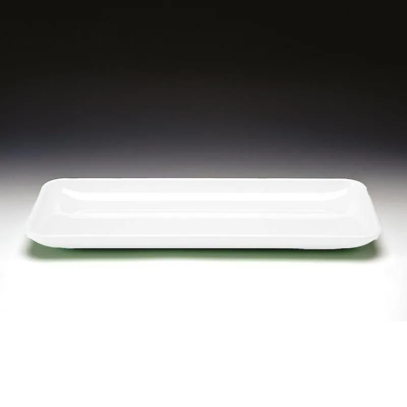 Zicco K-2028 Melamin Dikdörtgen Teşhir Tabağı 21x51x4 cm Beyaz