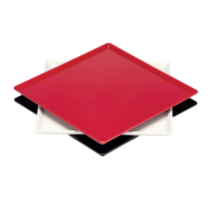 Zicco K-2043 Melamin Kare Teşhir Tabağı 25x25 cm Siyah