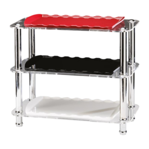 Zicco ZCP-573 Melamin Tepsili Teşhir Standı 3 Katlı 39 cm Şeffaf