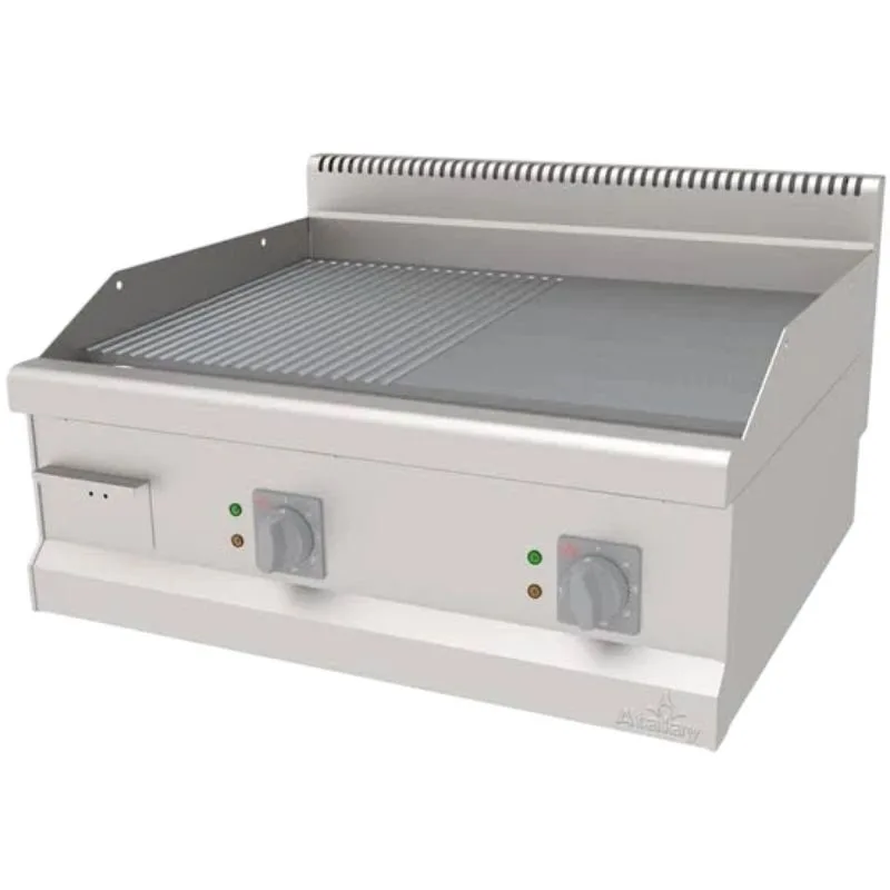 Atalay 700 Seri Yarı Nervürlü Pleyt Izgara Set Üstü Elektrikli 80x70 Cm