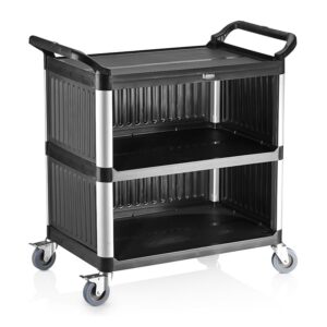Biradlı BRD-53 Plastik Kapalı Servis Arabası 52x96x107 Cm Siyah