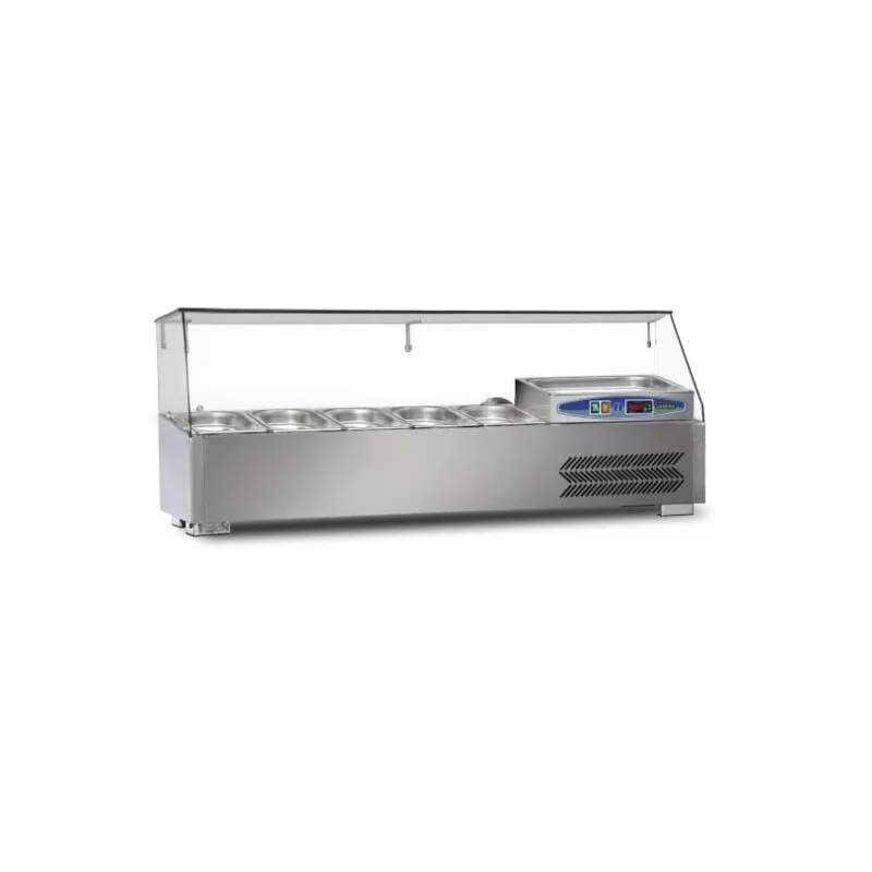 Dampak Soğutmalı Set Üstü Saladbar GN 1/4 5 Küvetli 120x35 Cm 29 L