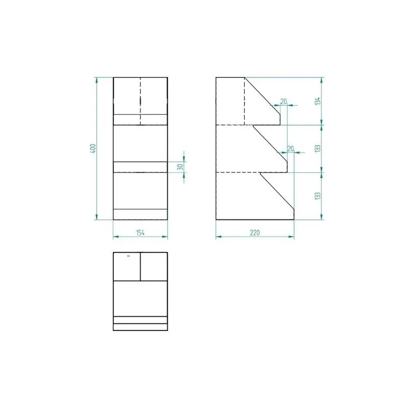 Decorelax 3 Katlı 5 Bölmeli Metal Pipet & Peçetelik & Şekerlik Organizer Siyah