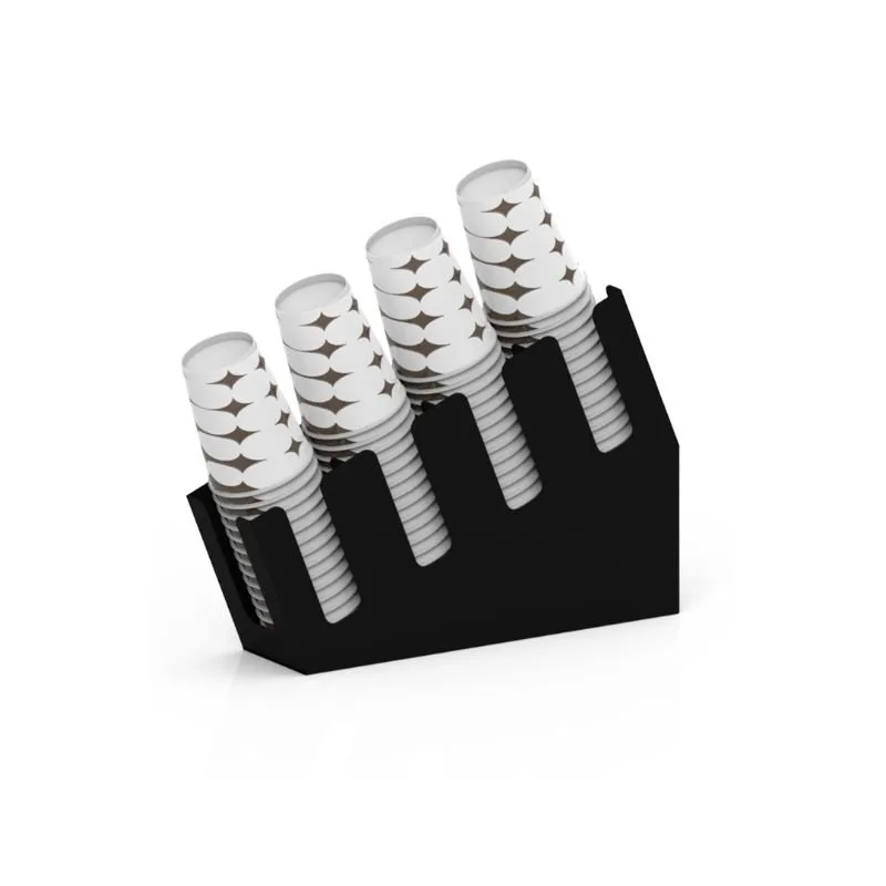 Decorelax 4 Bölmeli Eğimli Karton Bardak Standı 8 Oz 4 Kademeli