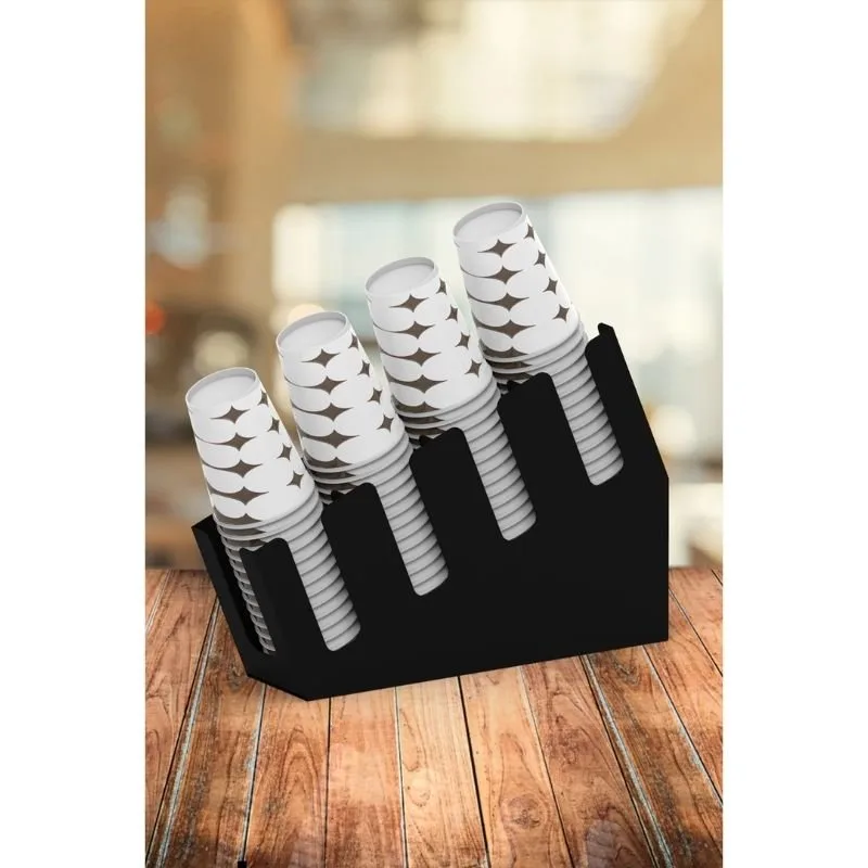 Decorelax 4 Bölmeli Eğimli Karton Bardak Standı 8 Oz 4 Kademeli